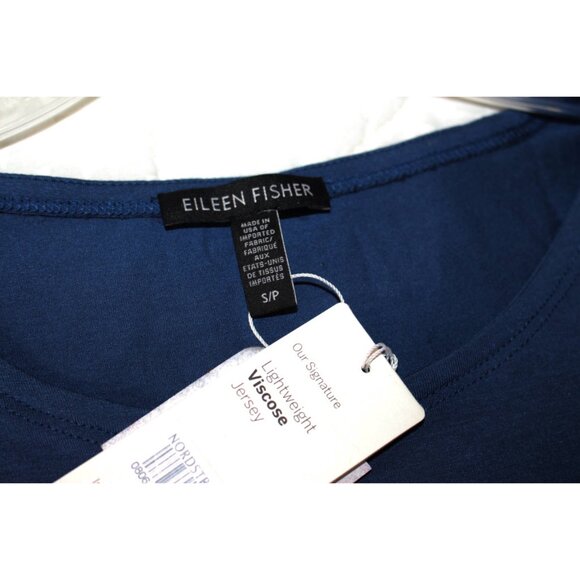 New w/Tags Eileen Fisher -Round Neck, Asymmetric Viscose Jersey Dress, S fits M - Picture 2 of 11